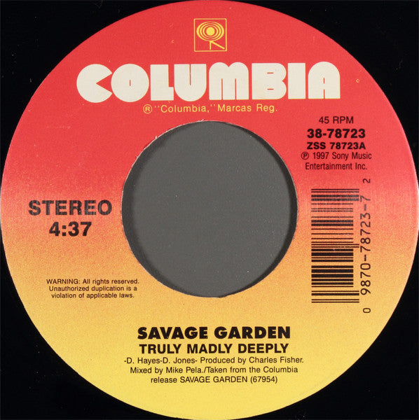 Savage Garden - Truly Madly Deeply - 1997