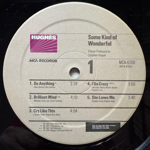 Various - Some Kind Of Wonderful (Music From The Motion Picture Soundtrack) - 1987