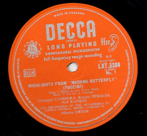 Giacomo Puccini / Renata Tebaldi, Nell Rankin, Giuseppe Campora, Coro dell'Accademia Nazionale di Santa Cecilia And Orchestra dell'Accademia Nazionale di Santa Cecilia, Alberto Erede - Highlights From Madama Butterfly - 1958