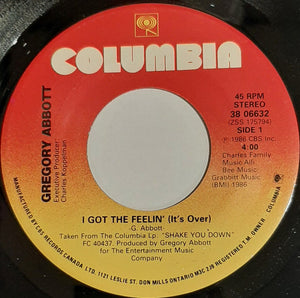 Gregory Abbott - I Got The Feelin' (It's Over) - 1986
