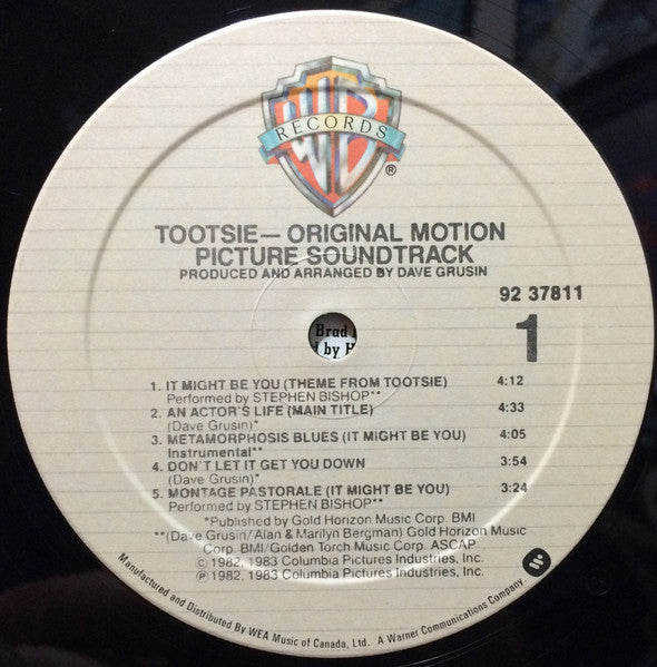 Various - Tootsie - Original Motion Picture Soundtrack - 1982