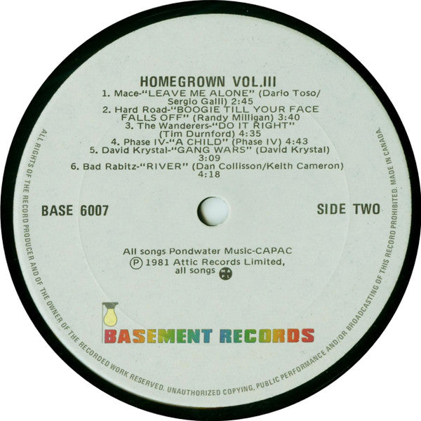 Various - Q107 Homegrown Volume 3 - 1981