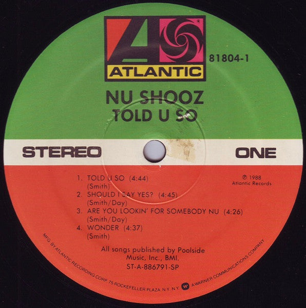 Nu Shooz - Told U So - 1988