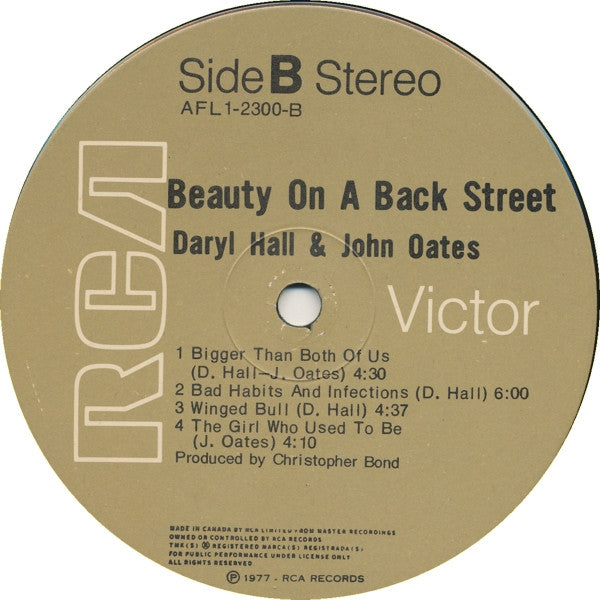 Daryl Hall & John Oates - Beauty On A Back Street