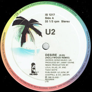 U2 - Desire Vinyl Record