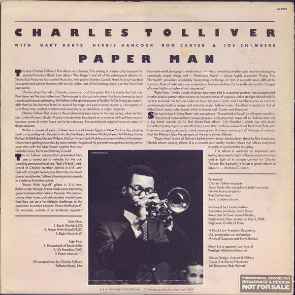 Charles Tolliver - Paper Man Vinyl Record