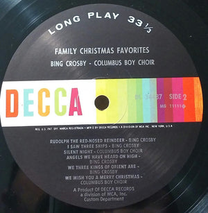 Bing Crosby - Bing Crosby And The Columbus Boychoir Sing Family Christmas Favorites