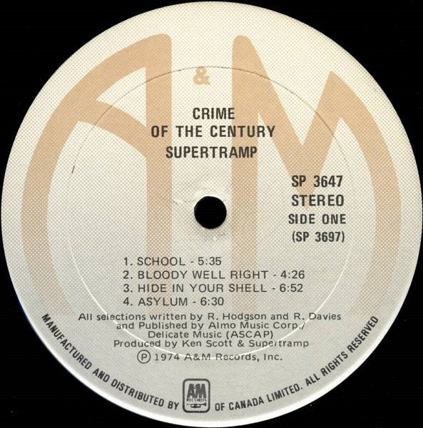 Supertramp - Crime Of The Century -