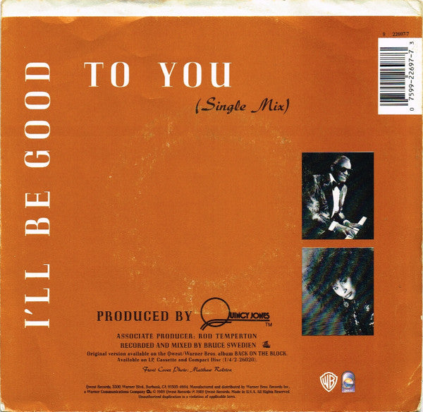 Quincy Jones - I'll Be Good To You - 1989