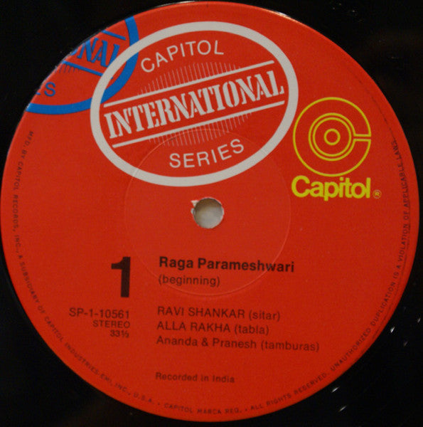 Ravi Shankar - Raga Parameshwari - 1972