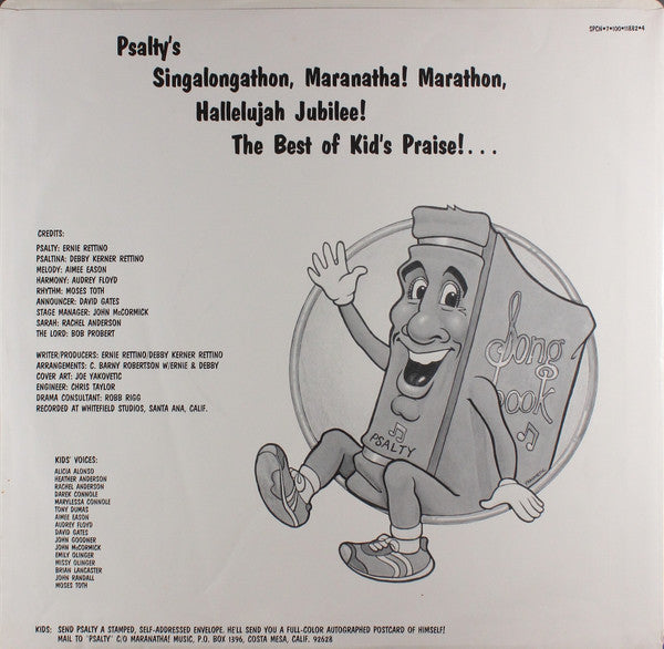 Psalty - Psalty's Singalongathon Maranatha Marathon Hallelujah Jubilee ...The Best Of Kids Praise - 1984