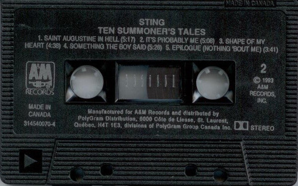 Sting - Ten Summoner's Tales - 1993