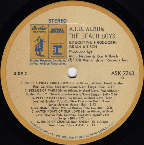 Beach Boys, The - M.I.U. Album - 1978