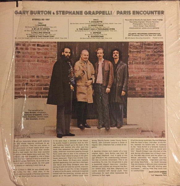 Gary Burton & Stéphane Grappelli - Paris Encounter -