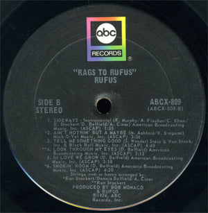 Rufus feautring Chaka Khan - Rags To Rufus Vinyl Record