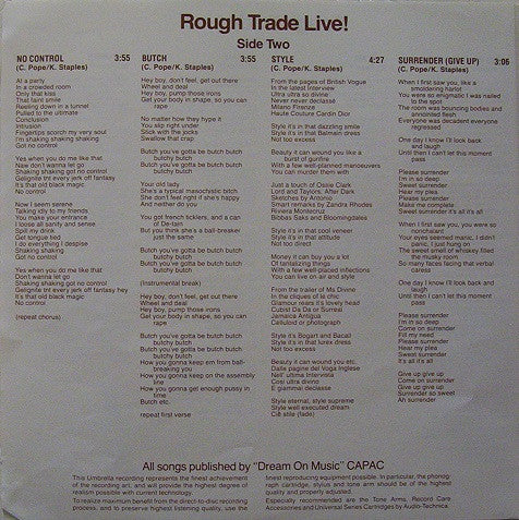 Rough Trade - Rough Trade Live! - 1977