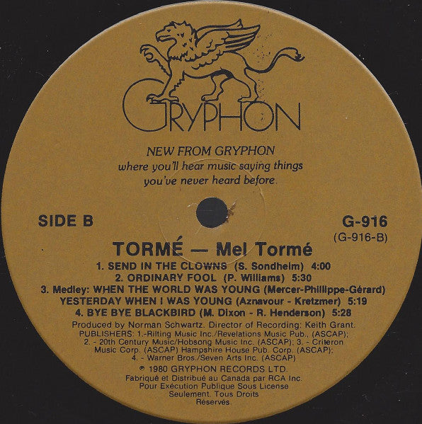 Mel Tormé - A New Album - 1980