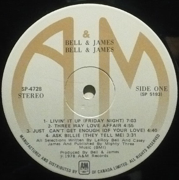 Bell & James - Bell & James Vinyl Record