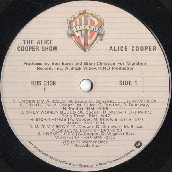 Alice Cooper  - The Alice Cooper Show Vinyl Record