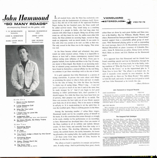 John Paul Hammond - So Many Roads -