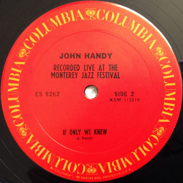 John Handy - Recorded Live At The Monterey Jazz Festival