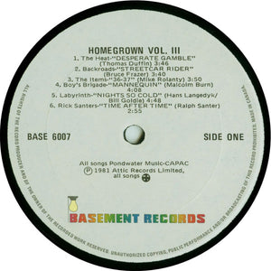 Various - Q107 Homegrown Volume 3 - 1981