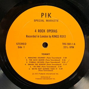 Kings Road - Excerpts From The Rock Operas Vinyl Record