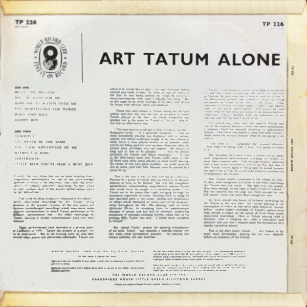 Art Tatum - Alone