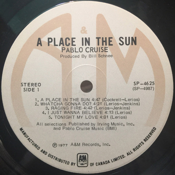 Pablo Cruise - A Place In The Sun - 1977