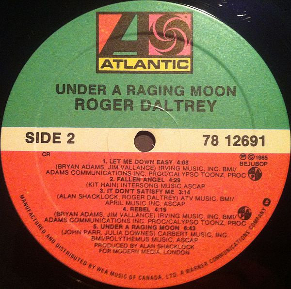 Roger Daltrey - Under A Raging Moon - 1985