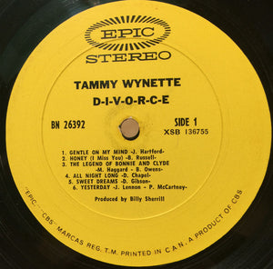 Tammy Wynette - D-I-V-O-R-C-E Vinyl Record