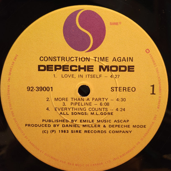 T*e様 【国内盤未開封】 Depeche mode コンストラクション・タイム Construction Time Again - The 12