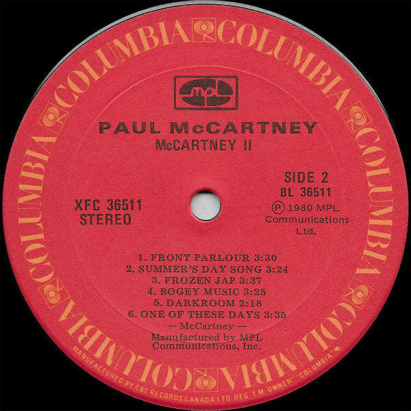 Paul McCartney - McCartney II - 1980