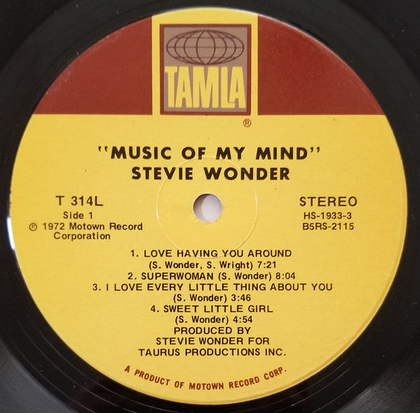 Stevie Wonder - Music Of My Mind - 1972