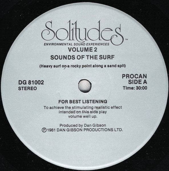 Dan Gibson - Solitudes - Environmental Sound Experiences Volume Two - 1981