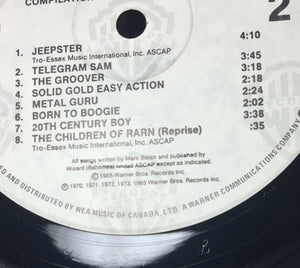 T. Rex - T. Rextasy: The Best Of T. Rex, 1970-1973 - 1985