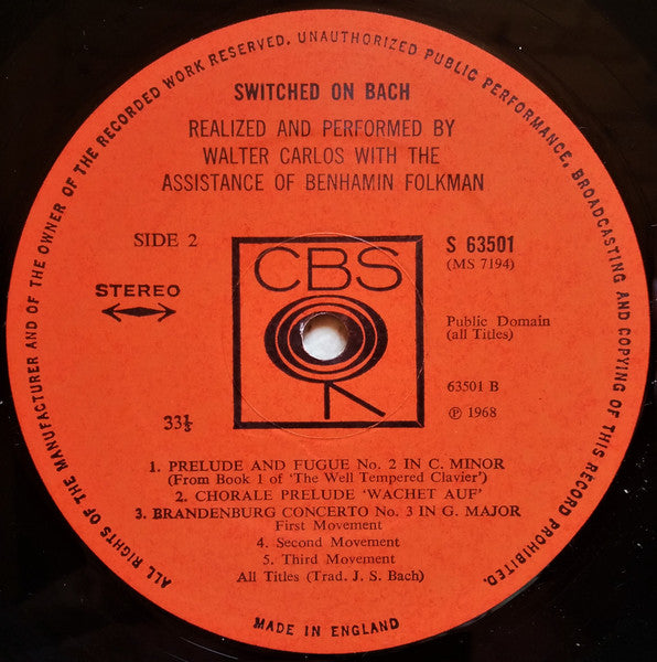 Walter Carlos - Switched-On Bach - 1968