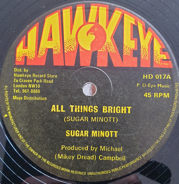 Sugar Minott - All Things Bright / Can't Take No Fight