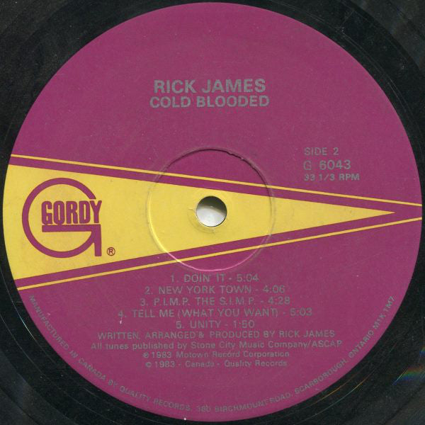 Rick James - Cold Blooded - 1983