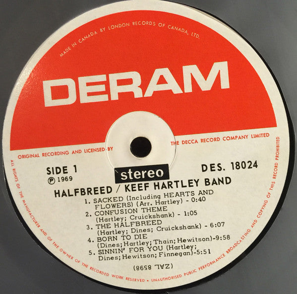 Keef Hartley Band, The - Halfbreed - 1969