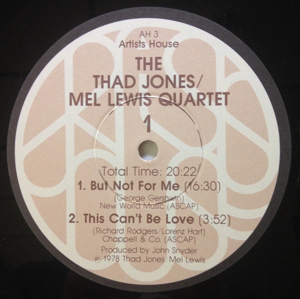 The Thad Jones Mel Lewis Quartet - The Thad Jones / Mel Lewis Quartet