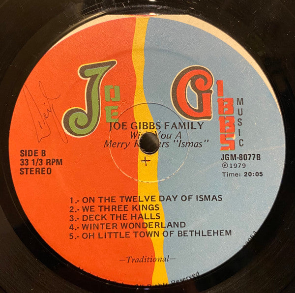 Joe Gibbs Family, The - Wish You A Merry Rockers Christmas - 1979