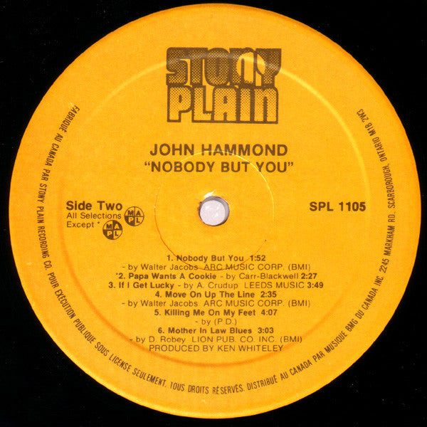 John Paul Hammond - Nobody But You