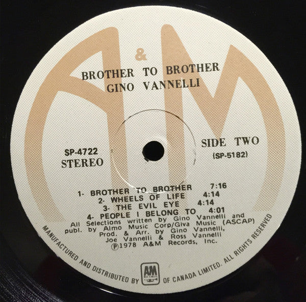Gino Vannelli - Brother To Brother - 1978