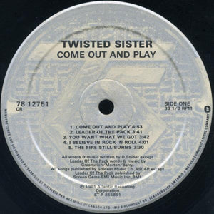 Twisted Sister - Come Out And Play 1985 - Quarantunes