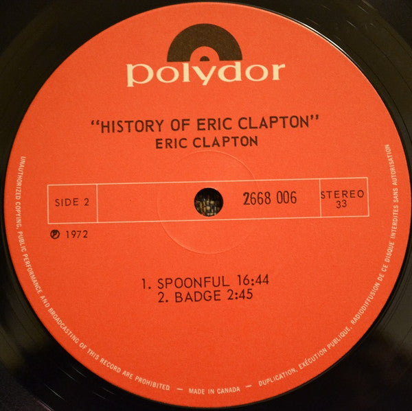 Eric Clapton - History Of Eric Clapton