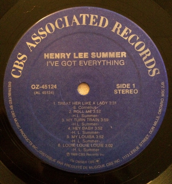 Henry Lee Summer - I've Got Everything - 1989