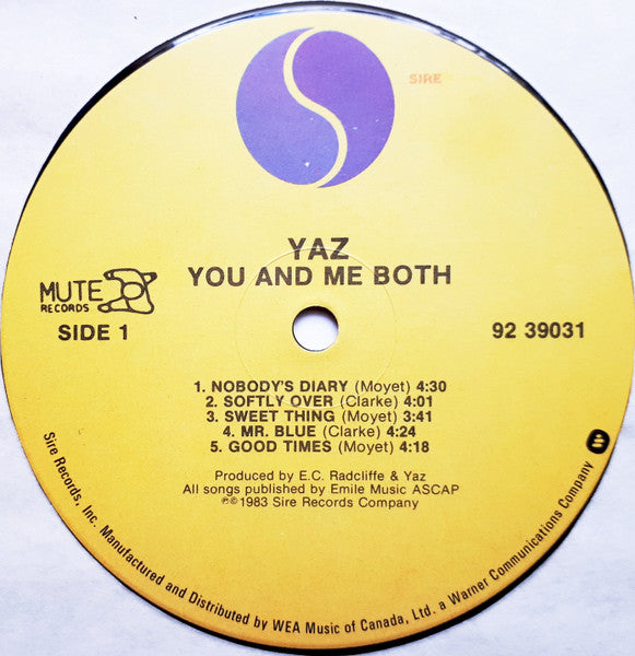 Yazoo - You And Me Both - 1983