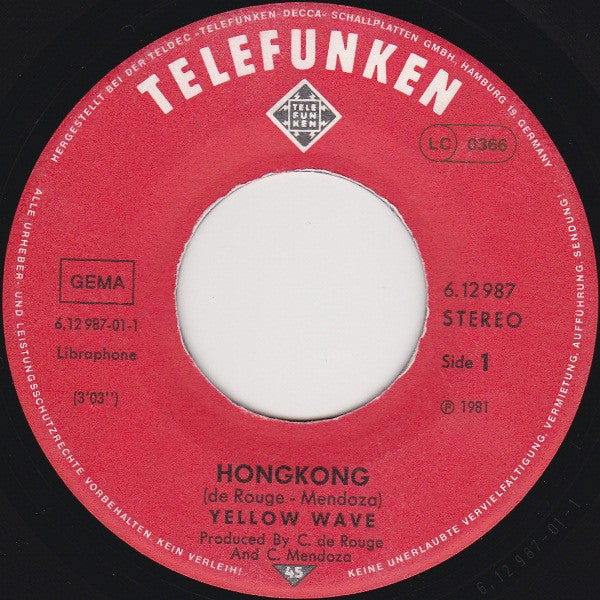 Yellow Wave - Hongkong - 1981