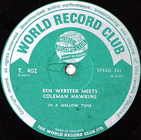 Ben Webster,Coleman Hawkins - Ben Webster Meets Coleman Hawkins Vinyl Record